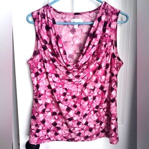 Pink cowl neckCharter Club sleeveless blouse